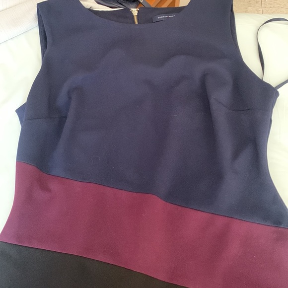 Blue, purple and black asymmetrical Tommy Hilfiger dress - Picture 3 of 4